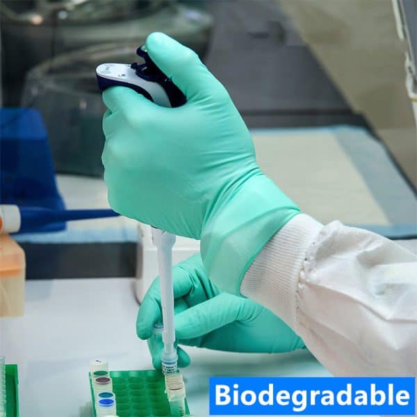 Biodegradable Green Nitrile PF Gloves | 1 Case